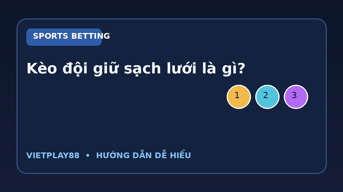 Kèo đội giữ sạch lưới là gì? — ảnh tiêu đề trên nền xanh đậm