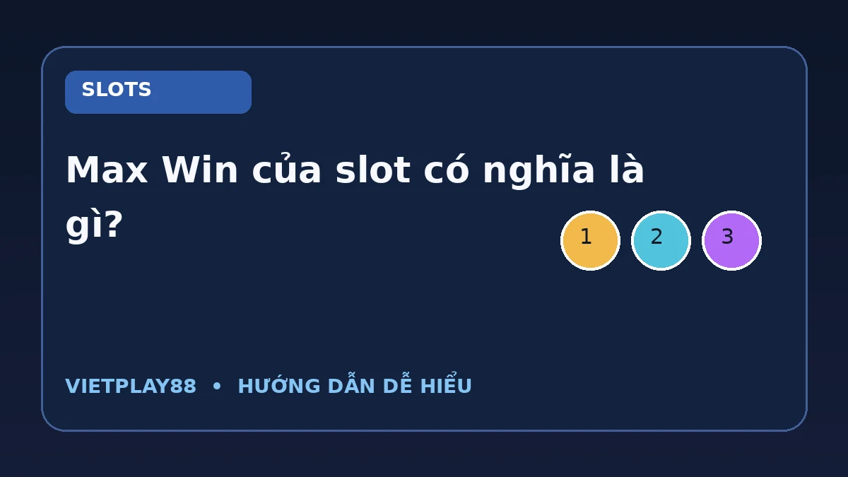 Max Win của slot có nghĩa là gì? — ảnh tiêu đề trên nền xanh đậm