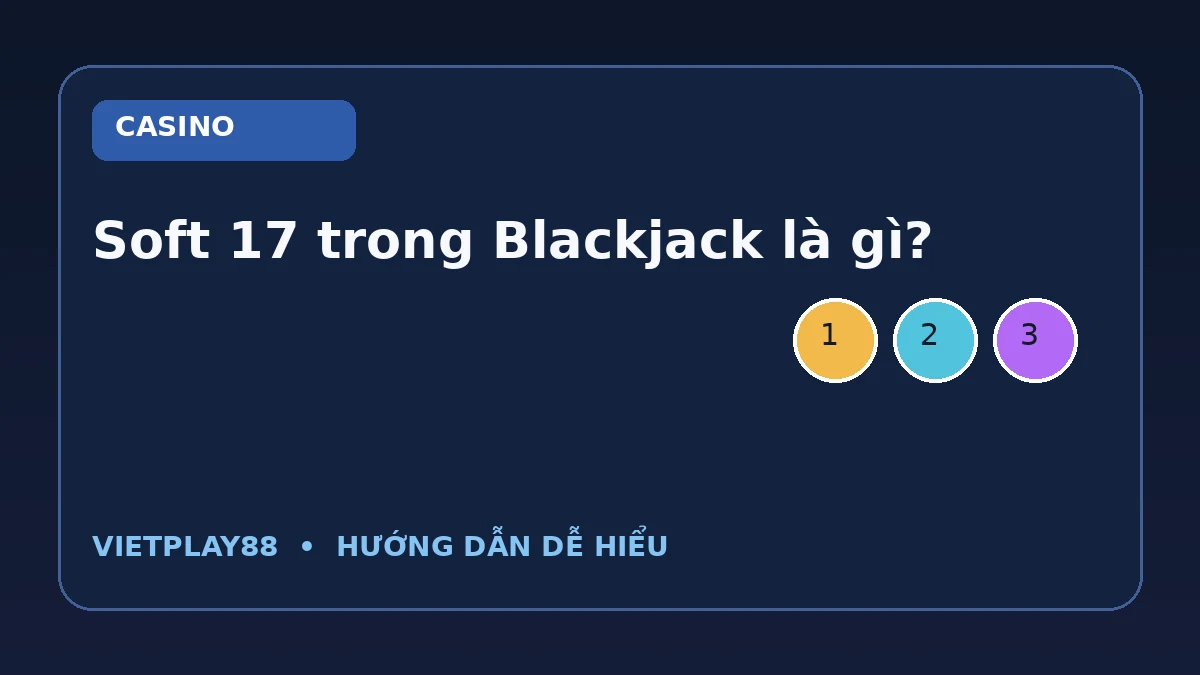 Soft 17 trong Blackjack là gì? — ảnh tiêu đề trên nền xanh đậm