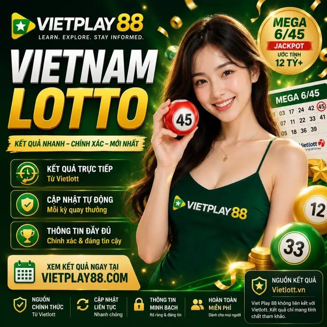 Vietnam Lotto results — view updated Vietlott draw numbers on Viet Play 88